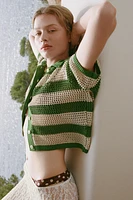 KNIT POLO JACKET