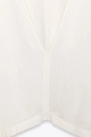 ASYMMETRIC LINEN KIMONO CAPE