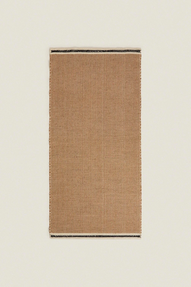 NON-SLIP STRIPED JUTE RUG