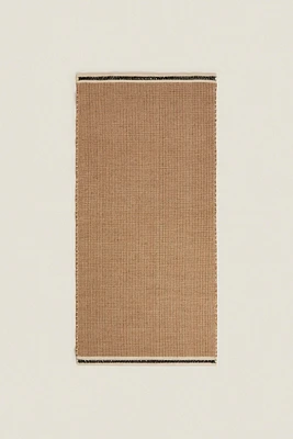 NON-SLIP STRIPED JUTE RUG