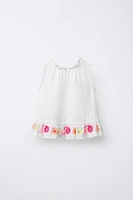 CHEMISE FLEURS BRODÉES