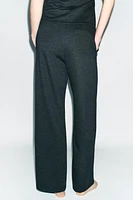 SOFT INTERLOCK WIDE-LEG PANTS