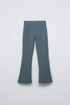 FLARED MODAL BLEND PANTS WITH SIDE STRIPE