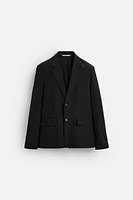 FLOWY WRINKLED EFFECT BLAZER