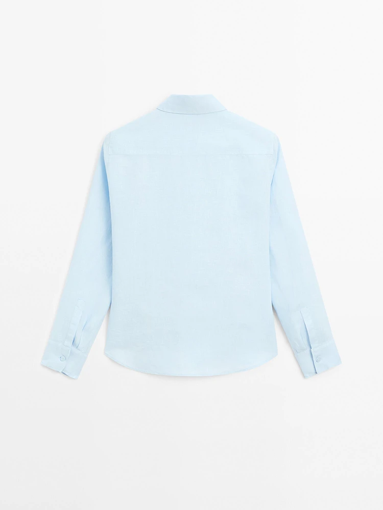 Flowing 100% linen shirt
