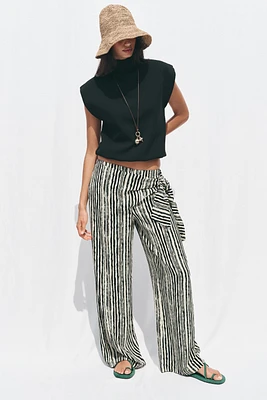 PANTALON PARÉO LARGE RAYURES