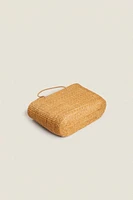 LARGE RAFFIA TOTE BAG