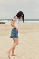 BACK SEAMED T-SHIRT