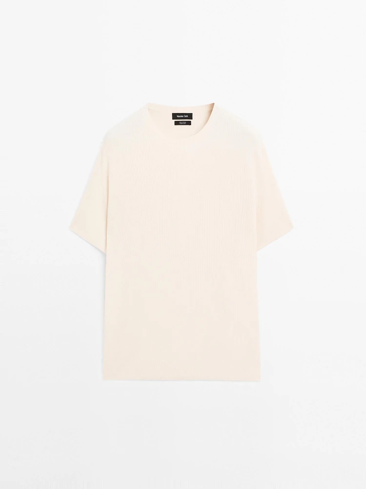100% cotton short sleeve knit sweater