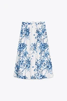FLORAL PRINT MAXI SKIRT