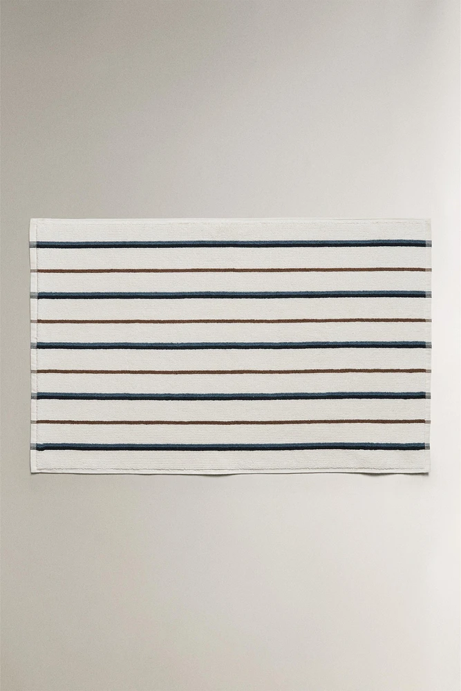 TAPIS DE BAIN RAYURES COLORÉES