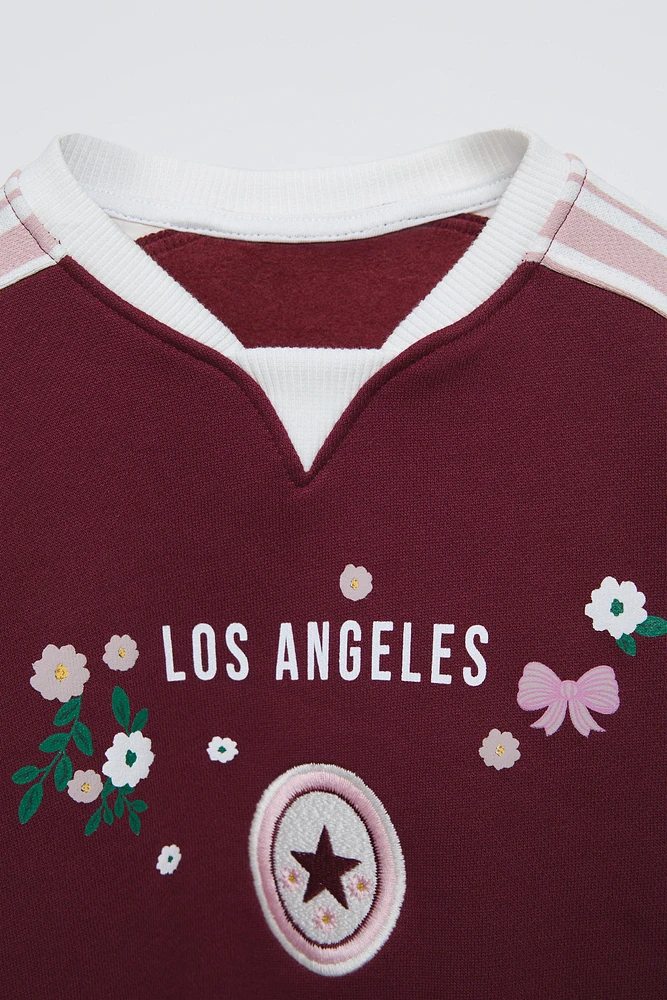 SWEATSHIRT WITH RAISED EMBROIDERY