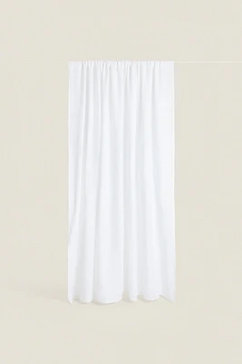 MEDIUM OPACITY DOUBLE-WIDE LINEN CURTAIN
