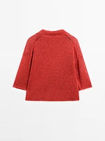 Pull en maille ajourée à col polo - Studio