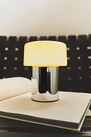 GLASS AND METAL TABLE LAMP