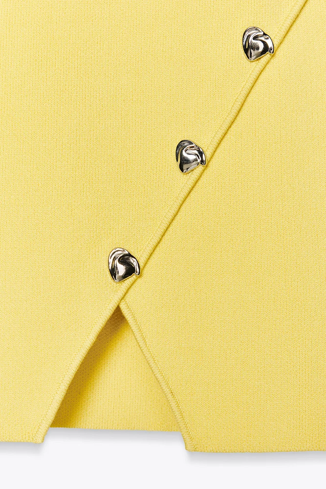 ROBE EN MAILLE BOUTONS IRRÉGULIERS