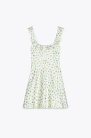 PRINTED SATIN DRESS