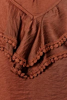 TOP VOLANTS DENTELLE