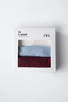 THREE-PACK OF PLAIN T-SHIRTS