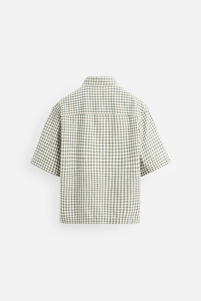 CHEMISE BOXY FIT À CARREAUX