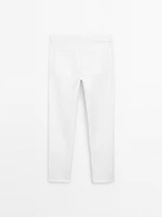 Faux jean slim texture légère