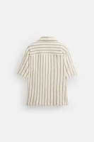 CHEMISE RAYURES TEXTURE VELOURS BOUCLÉ