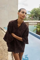 VESTE KIMONO TISSU STRUCTURÉ