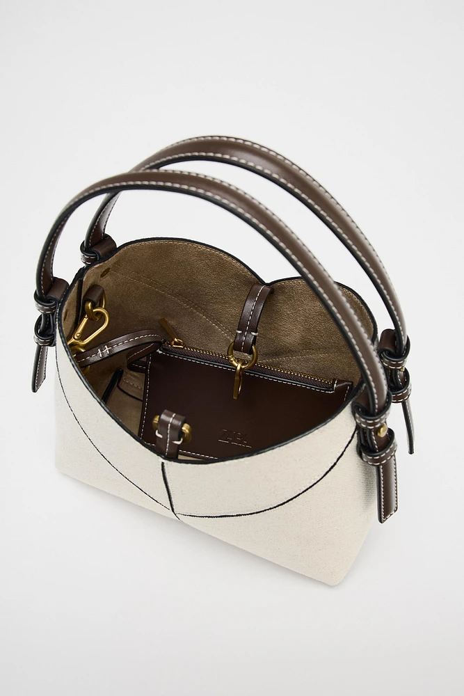 CONTRAST CANVAS MINI SHOPPER