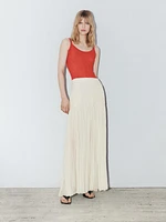 Cotton blend strappy knit bodysuit - STUDIO