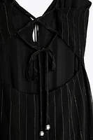 ROBE MI-LONGUE LINGERIE FIL MÉTALLISÉ