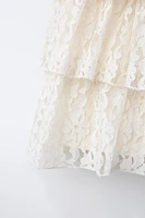 LACE RUFFLED SKIRT