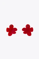 CONTRAST FLOWER EARRINGS