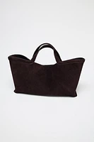 ELONGATED SUEDE SHOPPER