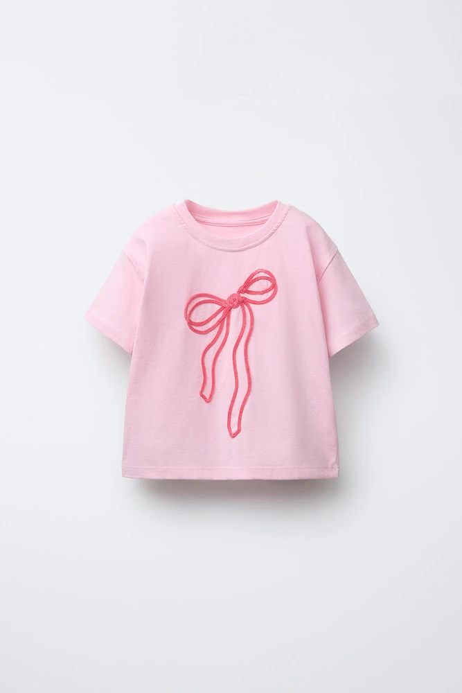 DRAWSTRING BOW T-SHIRT