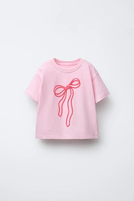 DRAWSTRING BOW T-SHIRT
