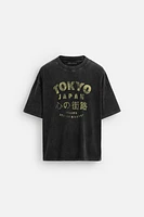 WASHED PRINT T-SHIRT