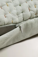 BACKSTITCHED THROW PILLOW COVER