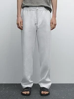 Pantalon jogging 100 % lin