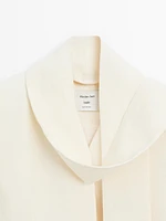 Blazer court 100 % lin avec foulard - STUDIO