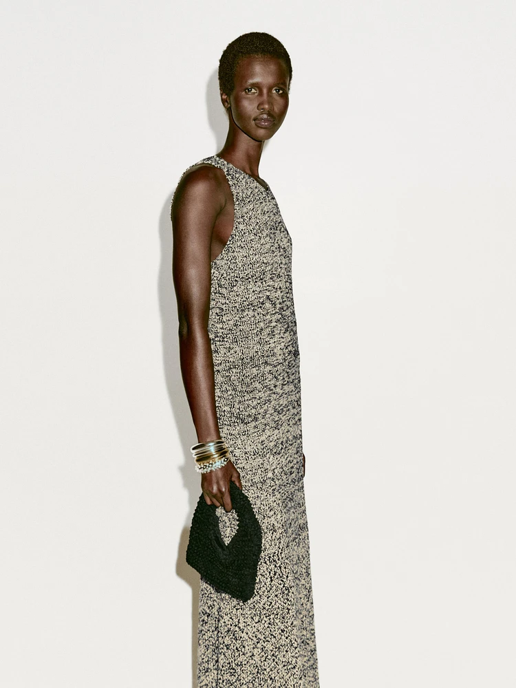 Robe longue en maille chinée - Limited Edition
