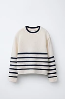 STRIPED KNIT SWEATER