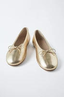 METALLIC BALLET FLATS