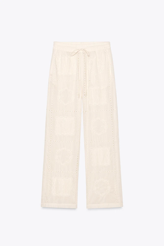 EMBROIDERED PAJAMA PANTS ZW COLLECTION