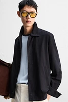 VESTE EN CUIR DAIM