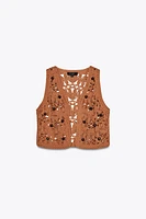BEADED KNIT VEST