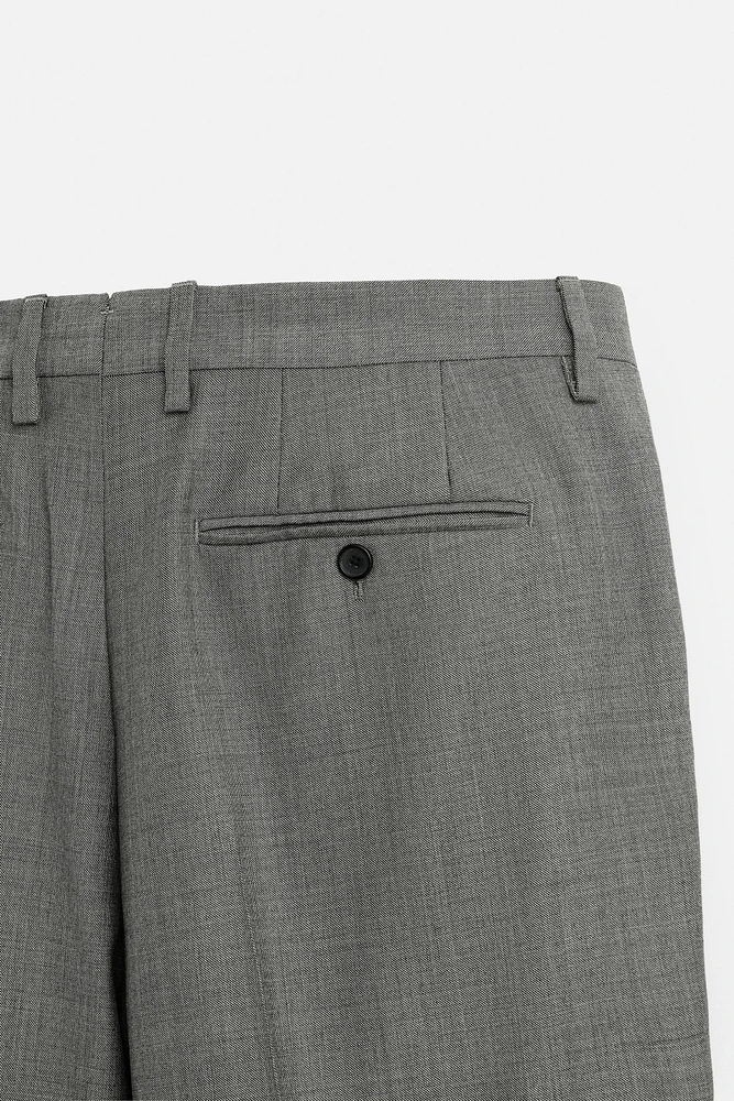 PANTALON DE COSTUME STRUCTURÉ 100 % LAINE