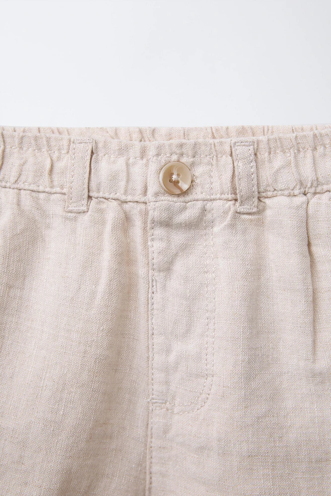 100% LINEN SHORTS