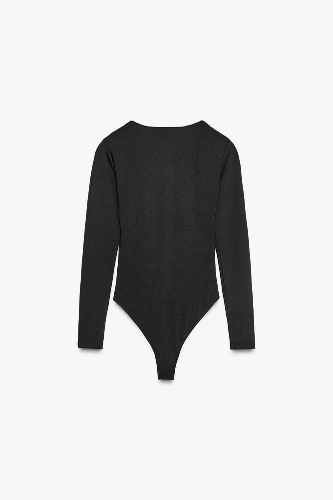 RUCHED POLYAMIDE BODYSUIT