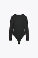 RUCHED POLYAMIDE BODYSUIT