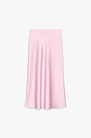 SATIN MIDI SKIRT
